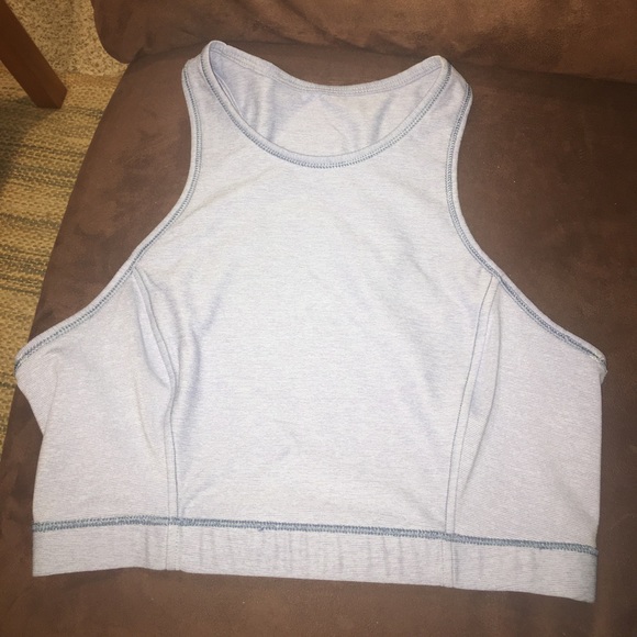 Outdoor Voices Athena High Neck Crop Top Sports Bra Lilac Medium. - Picture 12 of 13